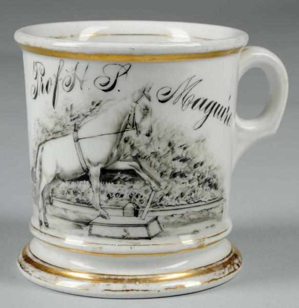 Appraisal: Laudeville Horse Shaving Mug Description Marked with the name Prof