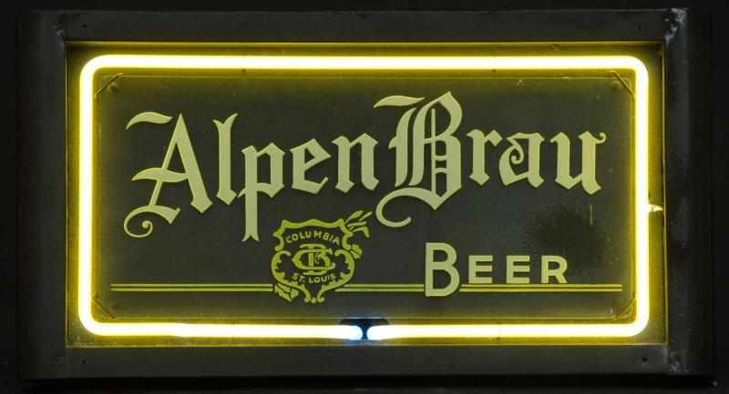 Appraisal: Alepn Brau Can Neon Sign Description s Columbia Brewing Company