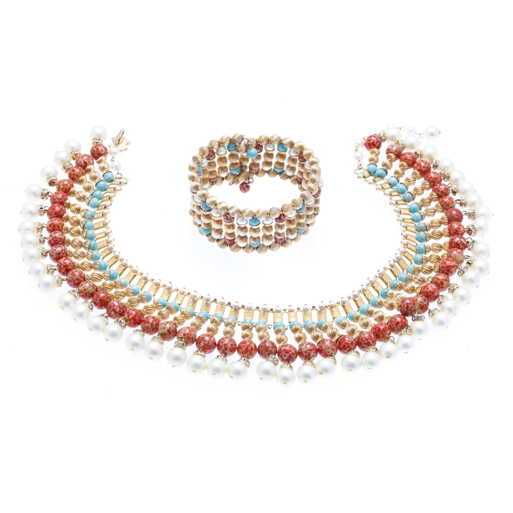 Appraisal: CHRISTIAN DIOR - A cultured pearl and costume gem set