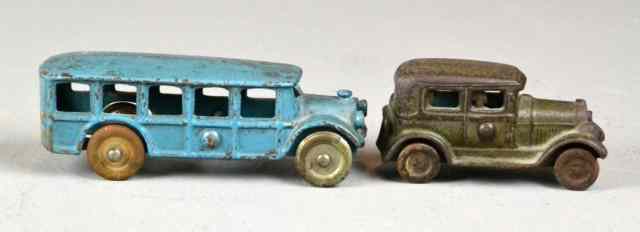 Appraisal: Antique Cast Iron Toys Including KilgoreTo include a Kilgore bus