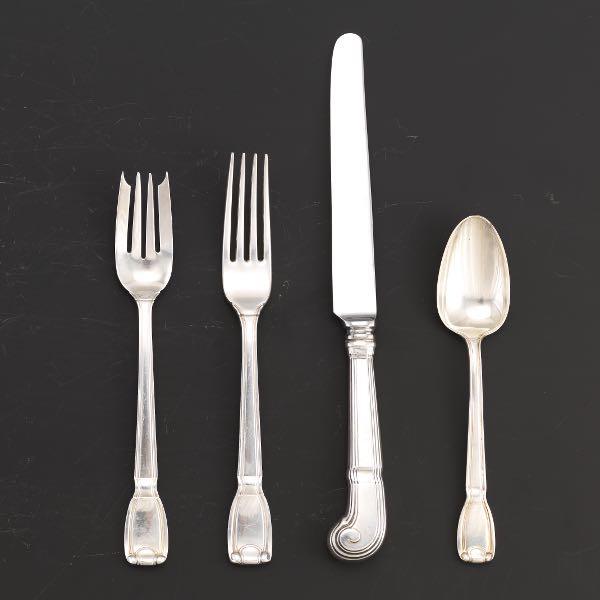 Appraisal: TIFFANY CO FLATWARE SERVICE FOR CASTILIAN PATTERN Total pieces Including