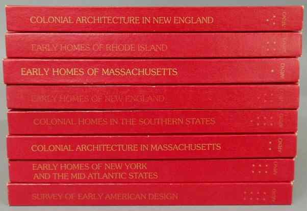 Appraisal: Eight volumes Architectural Treasures of Early America Arno