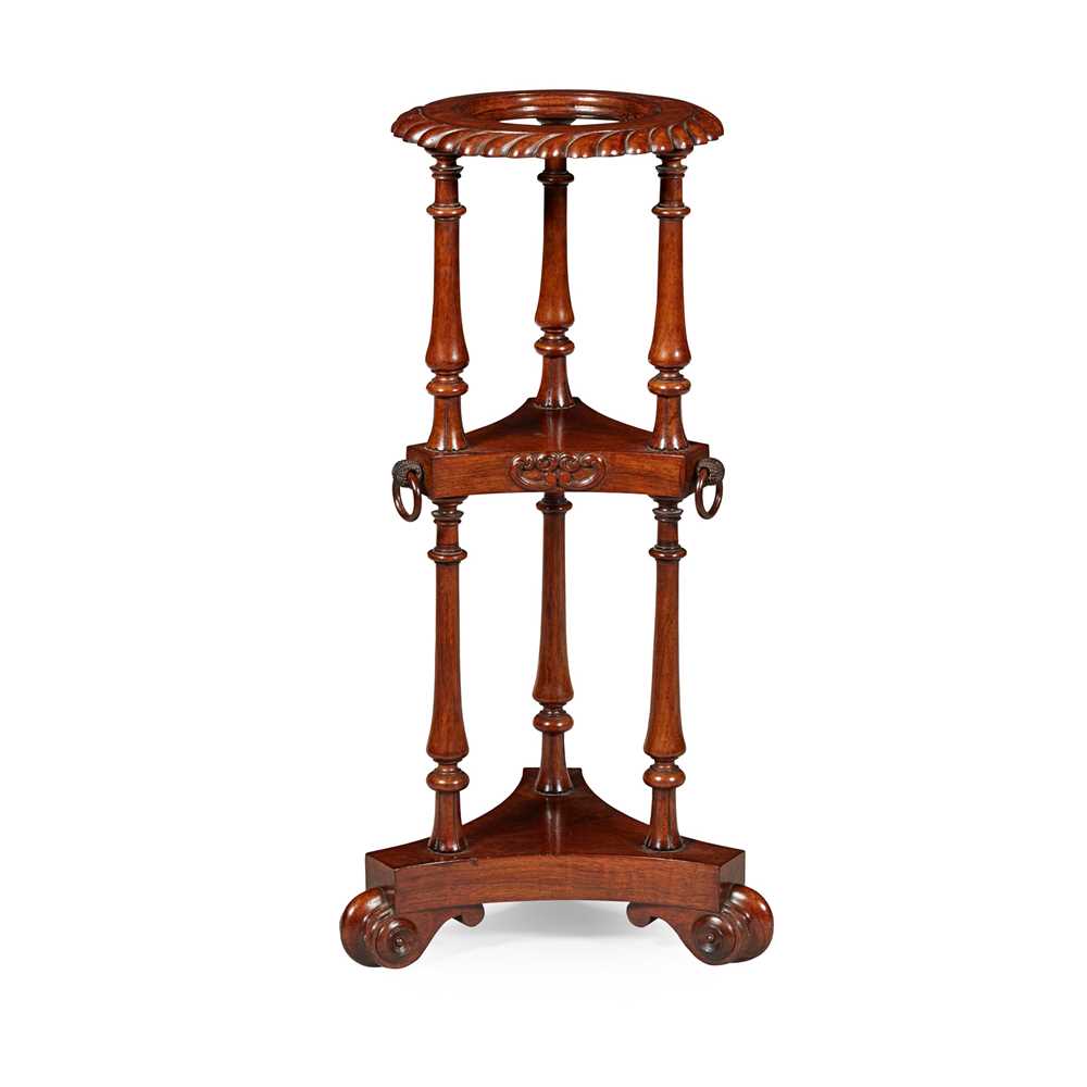 Appraisal: Y SCOTTISH REGENCY ROSEWOOD BASIN STAND ATTRIBUTED TO JAMES MEIN