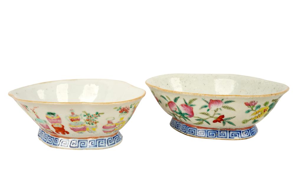 Appraisal: PAIR OF CHINESE PORCELAIN DISHESeach with character mark to underside