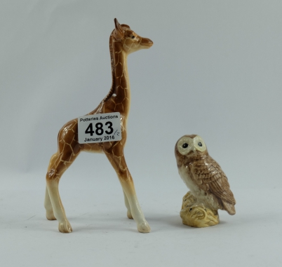 Appraisal: Beswick small Giraffe and small owl