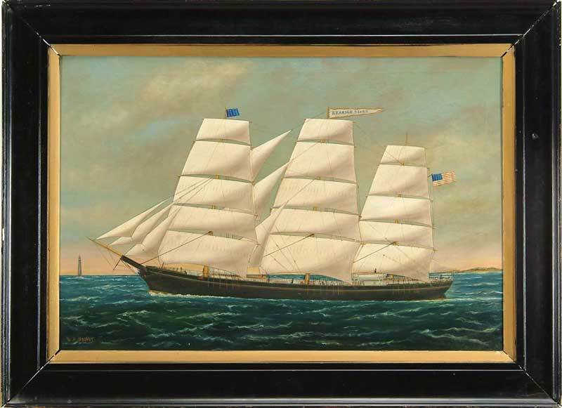 Appraisal: WILLIAM PIERCE STUBBS American - SHIP PORTRAIT OF THE AZARIAH