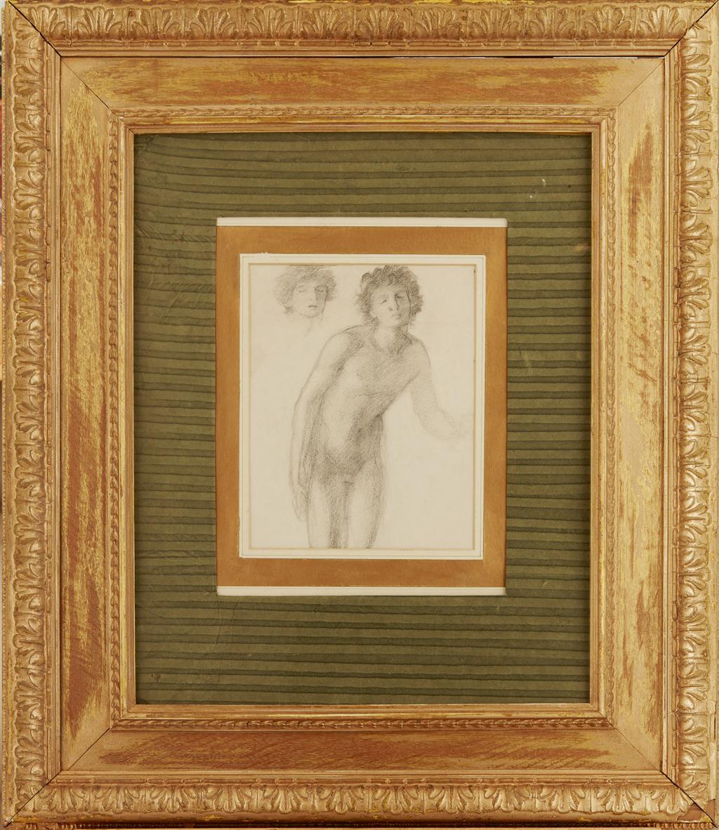 Appraisal: EDWARD COLEY BURNE-JONES BRITISH - STUDY OF A MALE NUDE