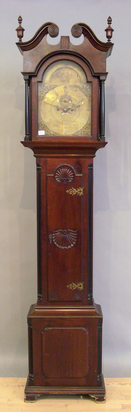 Appraisal: Pennsylvania Chippendale mahogany tall case clock ca with an eight