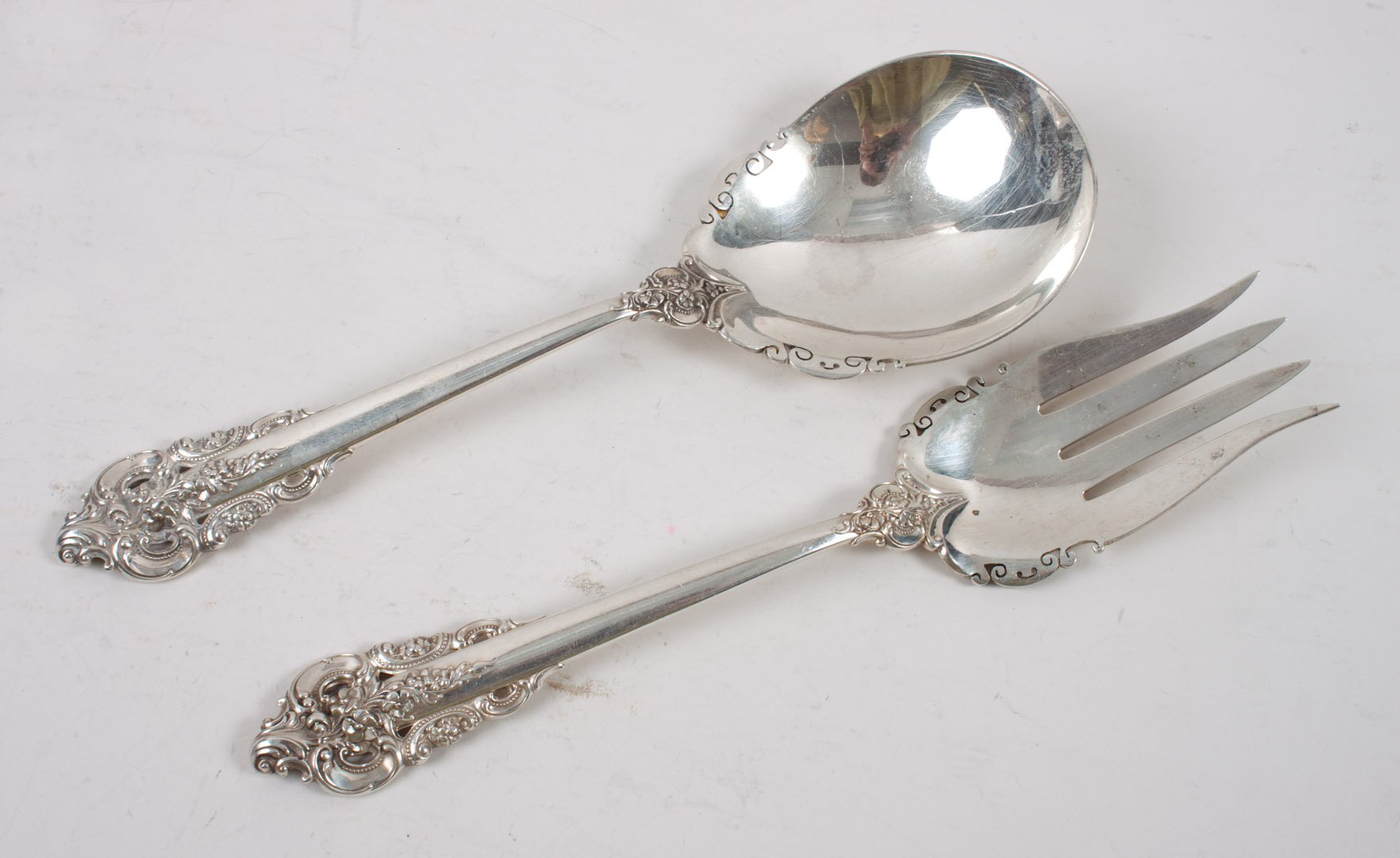 Appraisal: Wallace sterling silver -piece salad berry set in the Grande