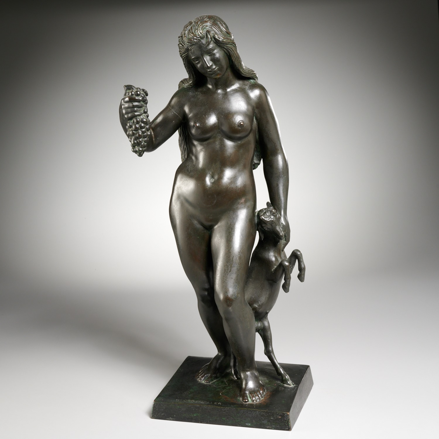 Appraisal: GEORG MUELLER BRONZE NUDE C Georg Hans Mueller German -