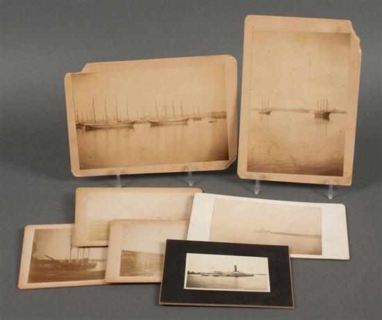 Appraisal: Photographs Eight vintage prints in and around Baltimore Harbor mostly