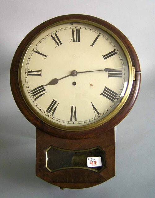 Appraisal: Mahogany regulator clock late th c h