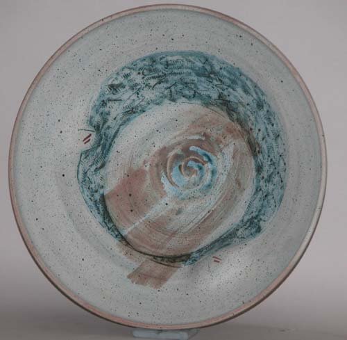 Appraisal: Bowl with Blue and White Ceramic on Ceramic Huffman Dale