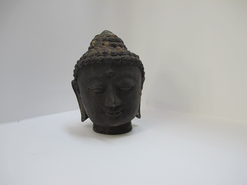 Appraisal: Metal buddha head