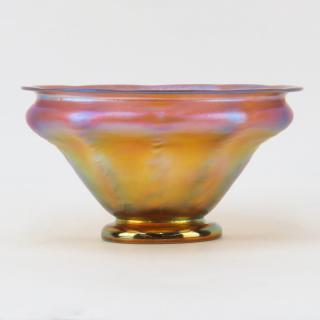 Appraisal: Louis Comfort Tiffany Favrile Glass Bowl Louis Comfort Tiffany Favrile