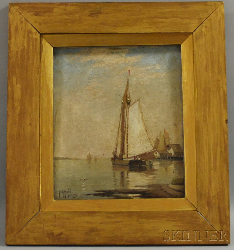 Appraisal: Neil Mitchill Oil on Canvas Casco Bay Harbor View signed