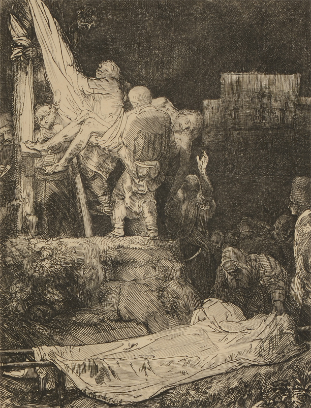 Appraisal: REMBRANDT VAN RIJN Dutch - Descent from the Cross by