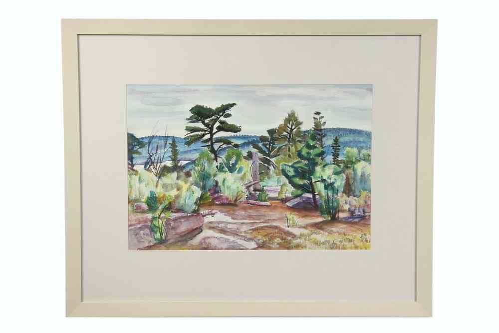 Appraisal: WATERCOLOR - 'Caterpillar Ridge' by Carl Gordon Cutler MA -