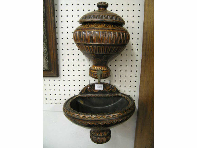 Appraisal: Pottery Lavabo Wall Fruit Bowl