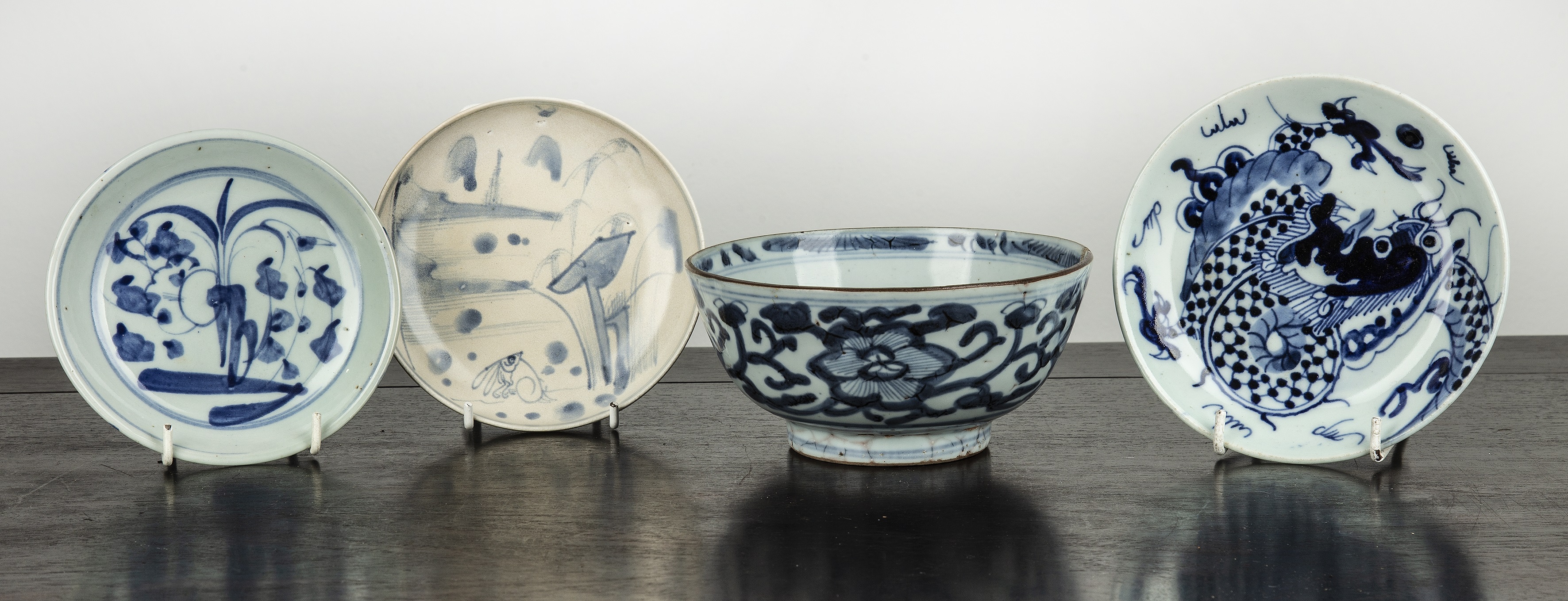 Appraisal: Group of blue and white porcelainChinese th th Century comprising