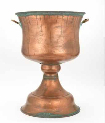 Appraisal: A Large Russian Copper and Gilt Metal Baptismal Simple chalice