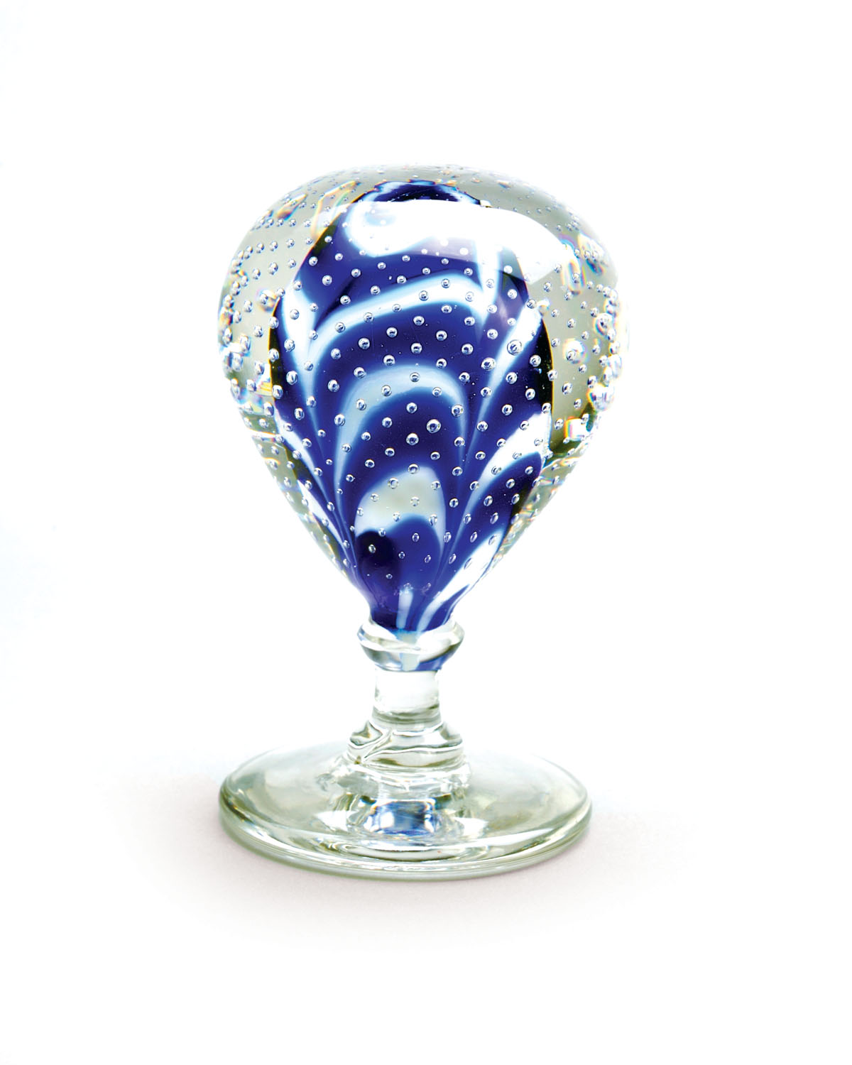 Appraisal: FOOTED MARBRIE GLASS WEIGHT LATE NINETEENTH-EARLY TWENTIETH CENTURY In the