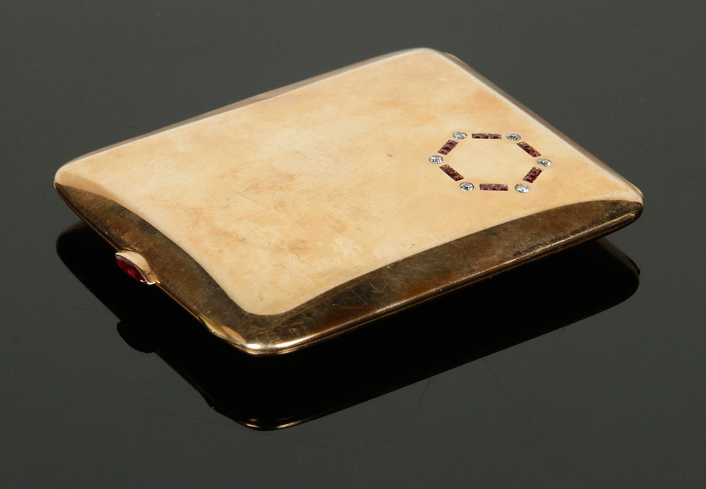 Appraisal: - s Rose Gold Cigarette Case Cigarette case K rose