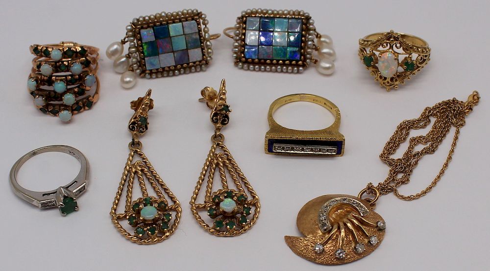 Appraisal: JEWELRY Assorted Gold Jewelry Includes a pair of kt gold