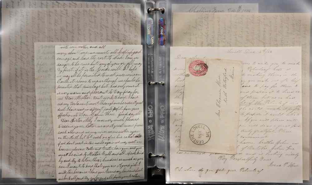 Appraisal: COLLECTION CIVIL WAR LETTERS - Letters Home from Private Calvin