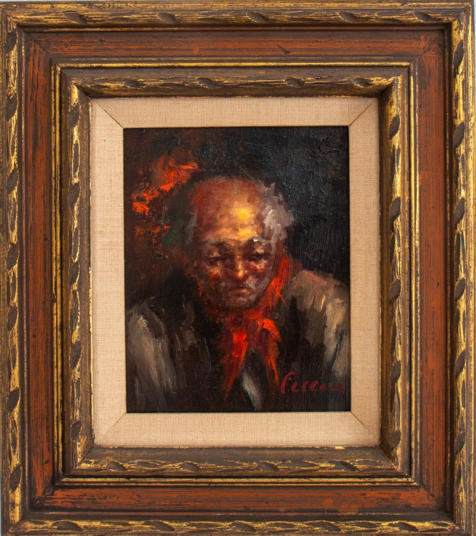 Appraisal: ILLEGIBLY SIGNED PORTRAIT OIL ON CANVAS Portrait of an old