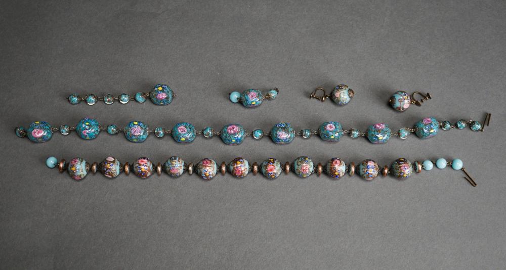 Appraisal: TWO VENETIAN 'FIORATO' TYPE BEAD NECKLACESTwo Venetian 'Fiorato' Type Bead