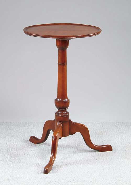 Appraisal: DISH TOP FEDERAL CANDLESTAND Nicely formed one board cherry dish