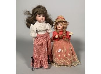 Appraisal: Two antique bisque head dolls including one Armand Marseille Floradora