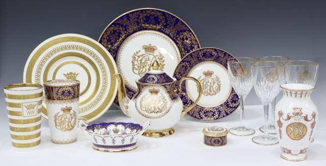 Appraisal: lot of English Royal Collection parcel gilt bone china commemorative