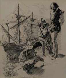 Appraisal: Norman Lindsay - Christopher Columbus pen signed 'NORMAN LINDSAY '