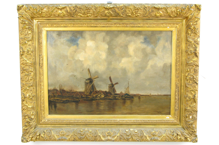 Appraisal: DUTCH OIL ON CANVAS attributed to Jacob Henricus Maris Dutch