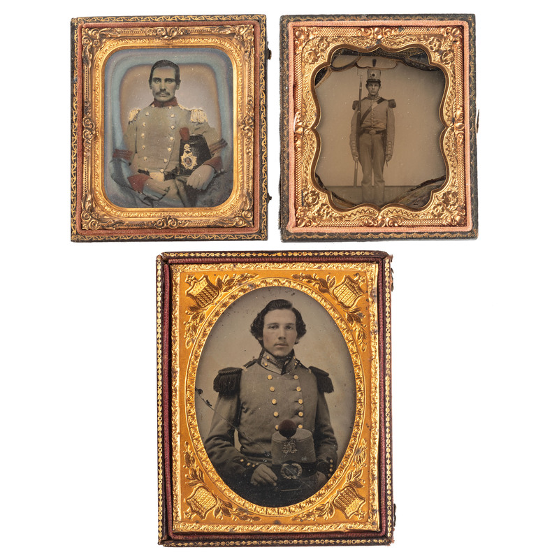 Appraisal: CIVIL WAR A group of ambrotypes featuring New York State