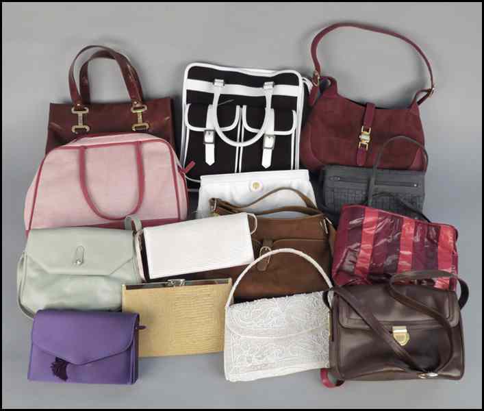 Appraisal: COLLECTION OF HANDBAGS Largest H '' W '' D ''