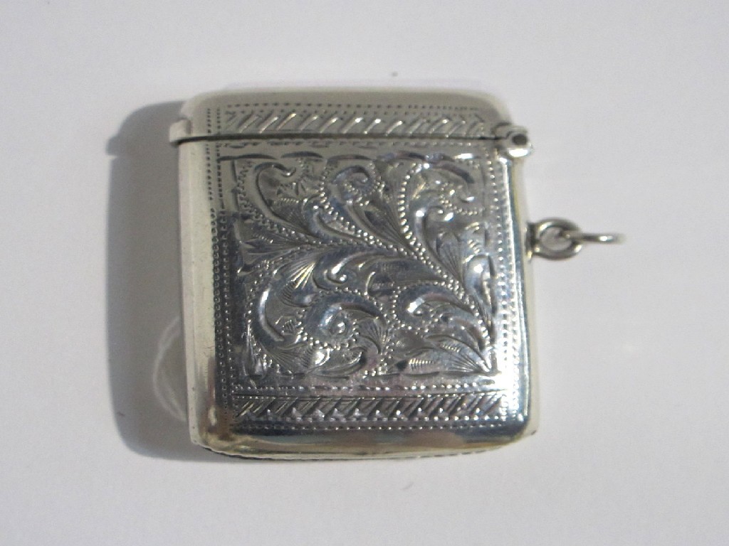 Appraisal: A silver vesta Birmingham