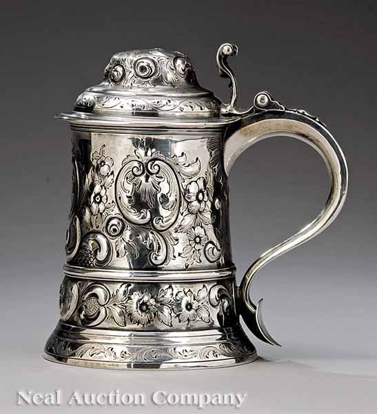 Appraisal: A George II Sterling Silver Tankard John Payne London -