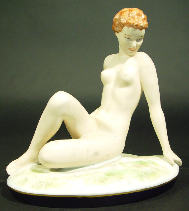 Appraisal: Royal Dux porcelain nude figurine with hand painted decoration and