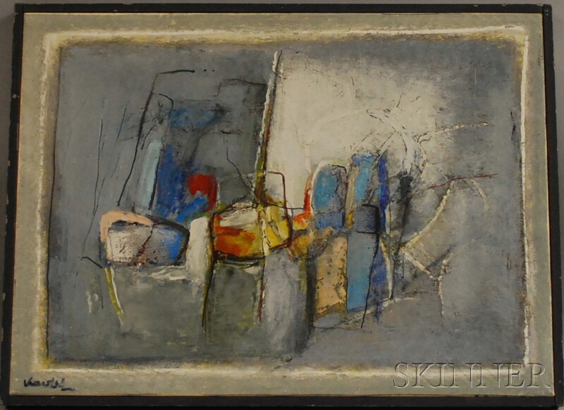 Appraisal: Jens Kantso Danish b Abstract Composition Signed Kantso l r