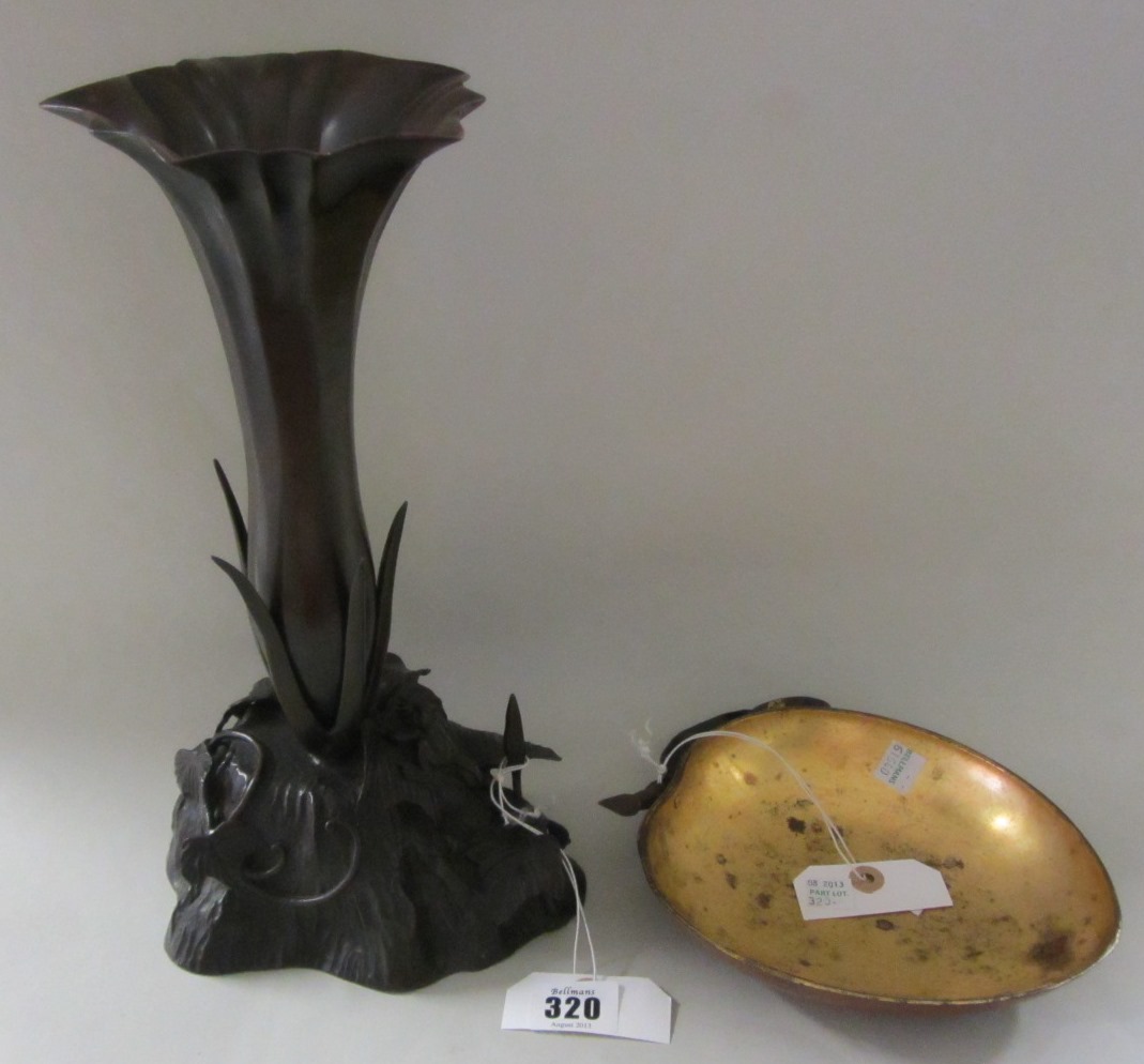 Appraisal: A Japanese bronze vase early th century in the form