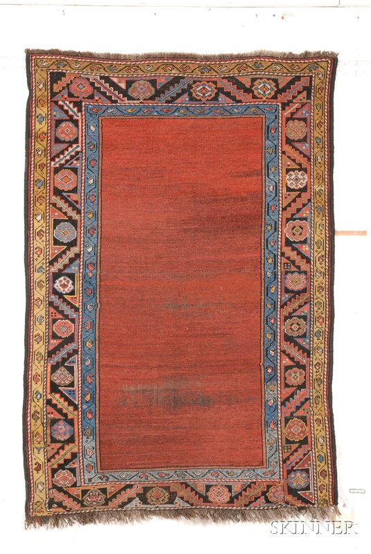 Appraisal: Northwest Persian Rug late th century areas of wear cut