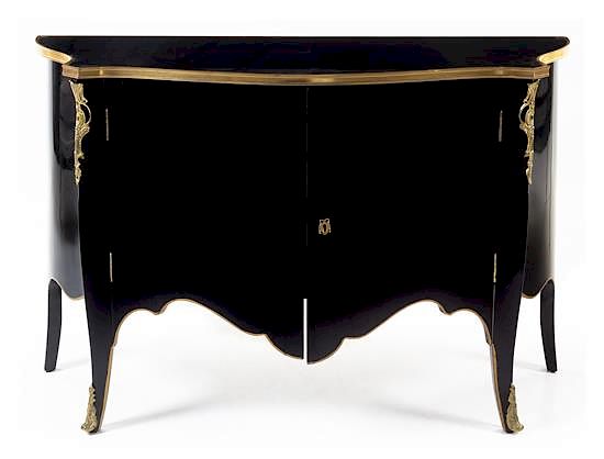 Appraisal: A Louis XV Style Gilt Bronze Mounted Lacquered Commode Height