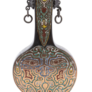 Appraisal: A Chinese Champlev Enamel and Bronze Vase th Century Height