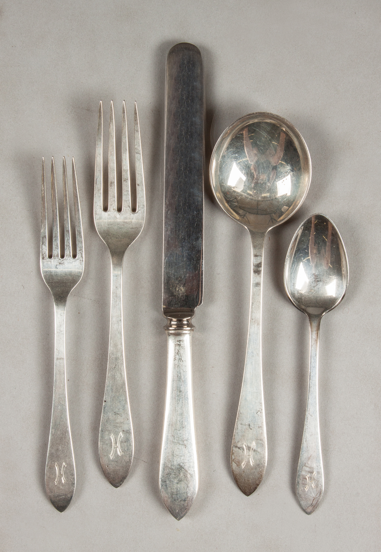 Appraisal: Tiffany Co Sterling Silver Flatware Set - Faneuil Pattern pieces