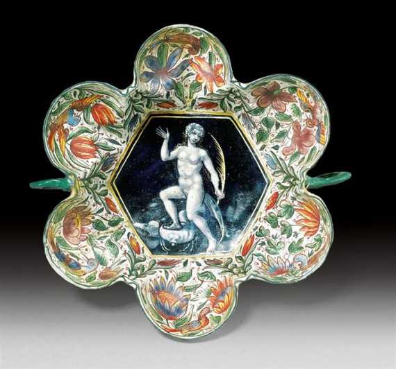 Appraisal: SMALL BOWL WITH HANDLES late Renaissance probably by J LAUDIN