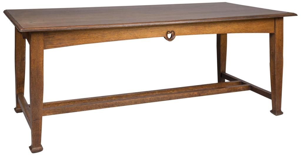 Appraisal: GLASGOW SCHOOL OAK DINING LIBRARY TABLE CIRCA the rectangular top