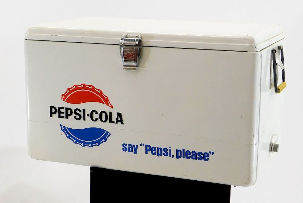 Appraisal: Vintage Say Pepsi Please Advertisement Cooler United States th Century